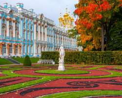 There is also a beautiful park located outside the palace which is decorated with stone staircases, ponds, trellised arbors, and parterres There is also a beautiful park located outside the palace which is decorated with stone staircases, ponds, trellised arbors, and parterres.
